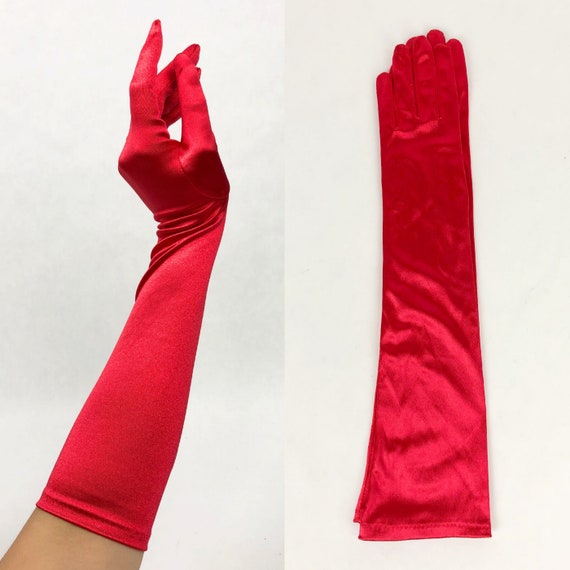 Vintage 1960s Satin Deadstock Gloves, Vintage Mid… - image 5