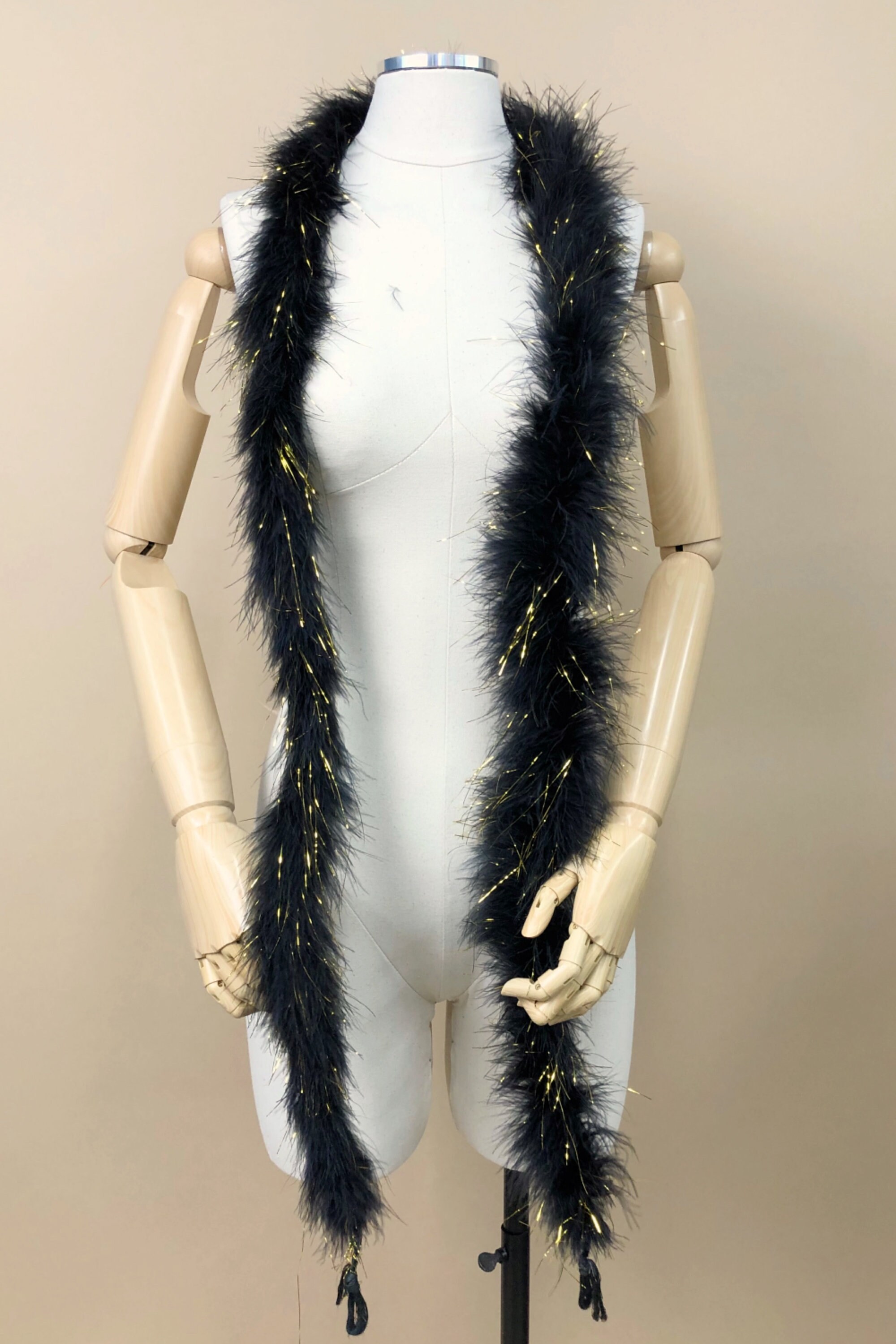 Lurex Marabou Feather Boas Comes in Black or White Prop Etsy