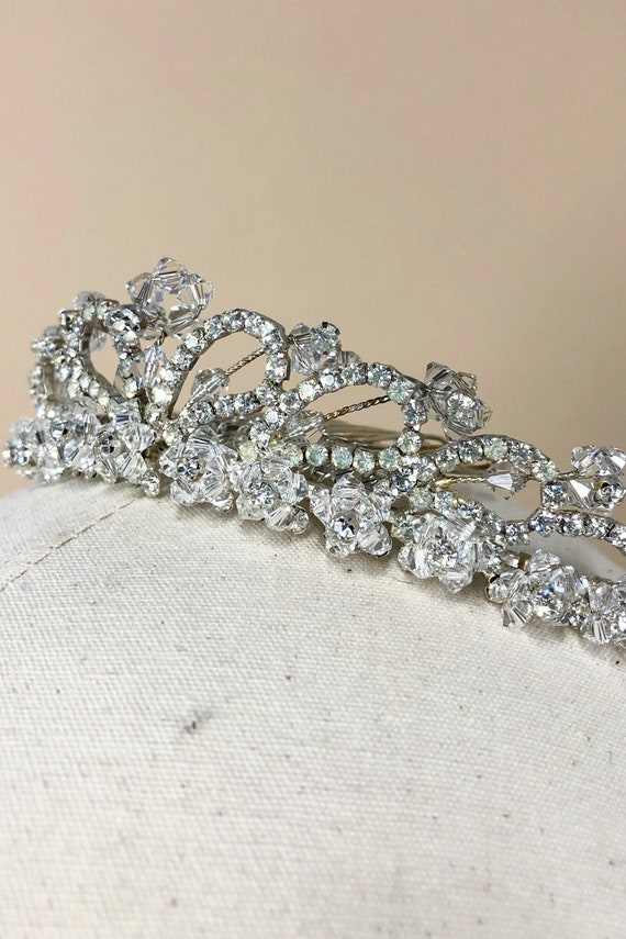 Valorie Bridal Tiara Comb, Vintage 1980s Rhinesto… - image 7
