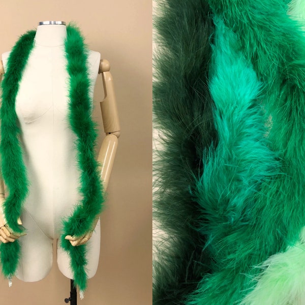 Marabou Feather Boas, Green Tone Colors, Greens Soft Boas, Vintage Accessory, Prop Boas, Costume Boa, Bachelorette Accessories, Vintage Boas