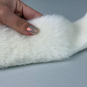 Off White Faux Fur Trim, Sold By The Yard, Super Soft High Quality Faux Fur Trim, Vintage Deadstock Trim, Faux Fur Trims, DIY Sewing