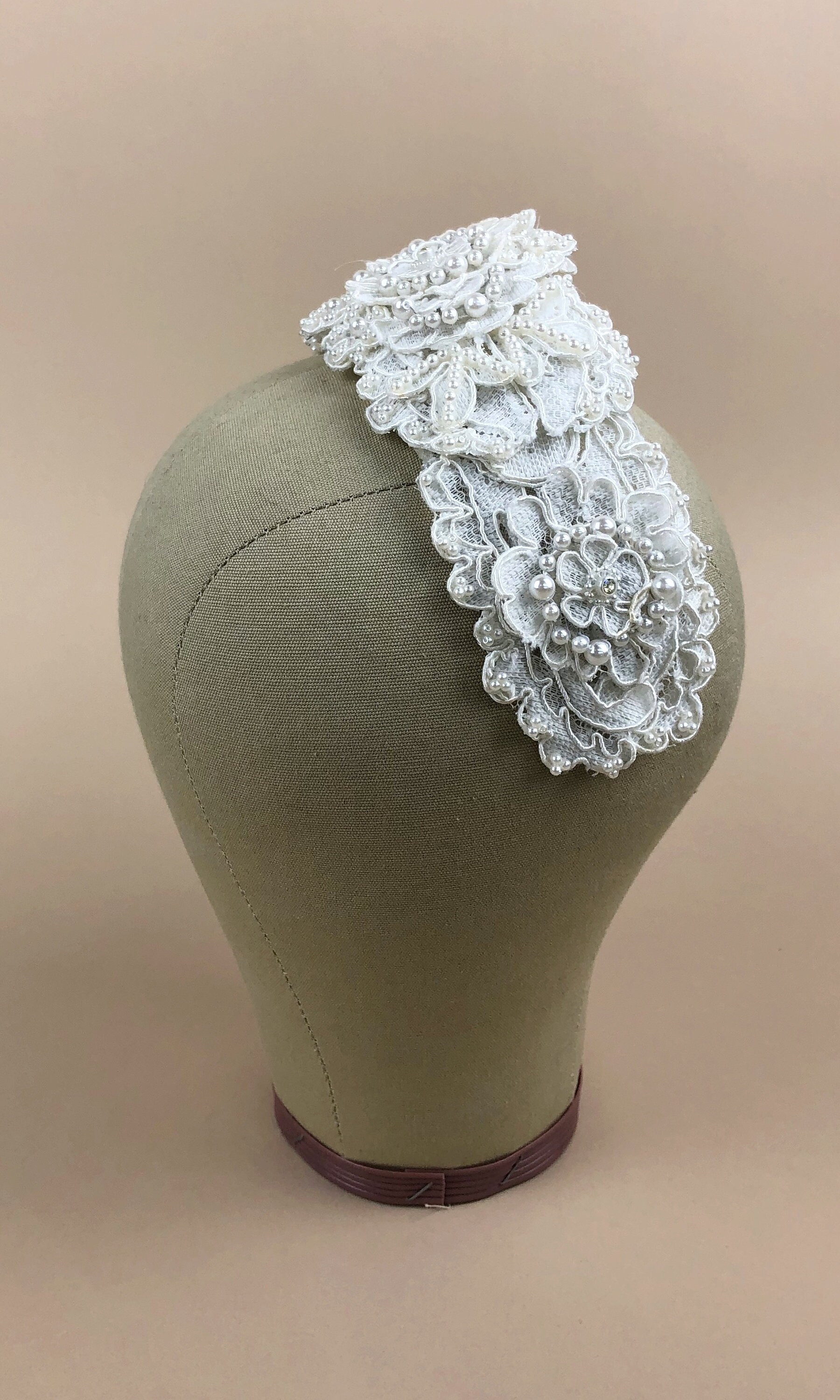 Vintage 1980's Deadstock Three Dimensional Floral Bridal | Etsy