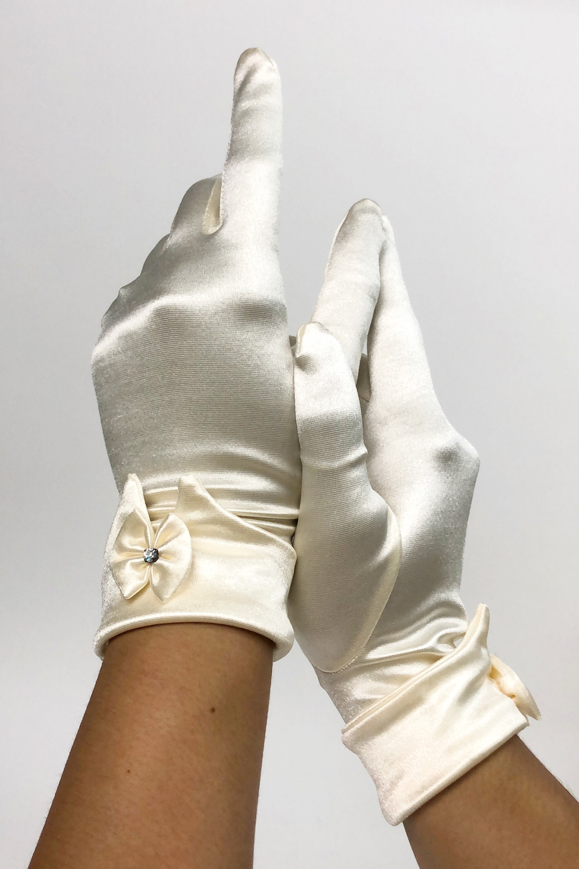 Vintage Satin Gloves 1950s Deadstock Cuffed 50s Vintage Etsy