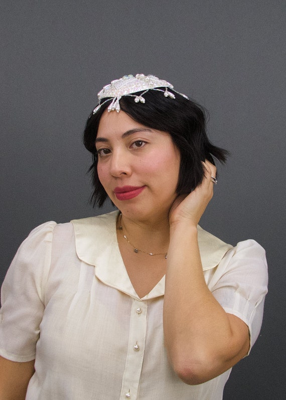 The Moore Flapper Style Bridal Cap, Vintage Deadst