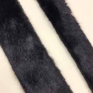 3&quot; & 4.5&quot; Wide Dark Brown Faux Fur trim, Sold By The Yard, Super Soft High Quality Faux Fur Trim, Vintage Deadstock Trim, Faux Fur Trims