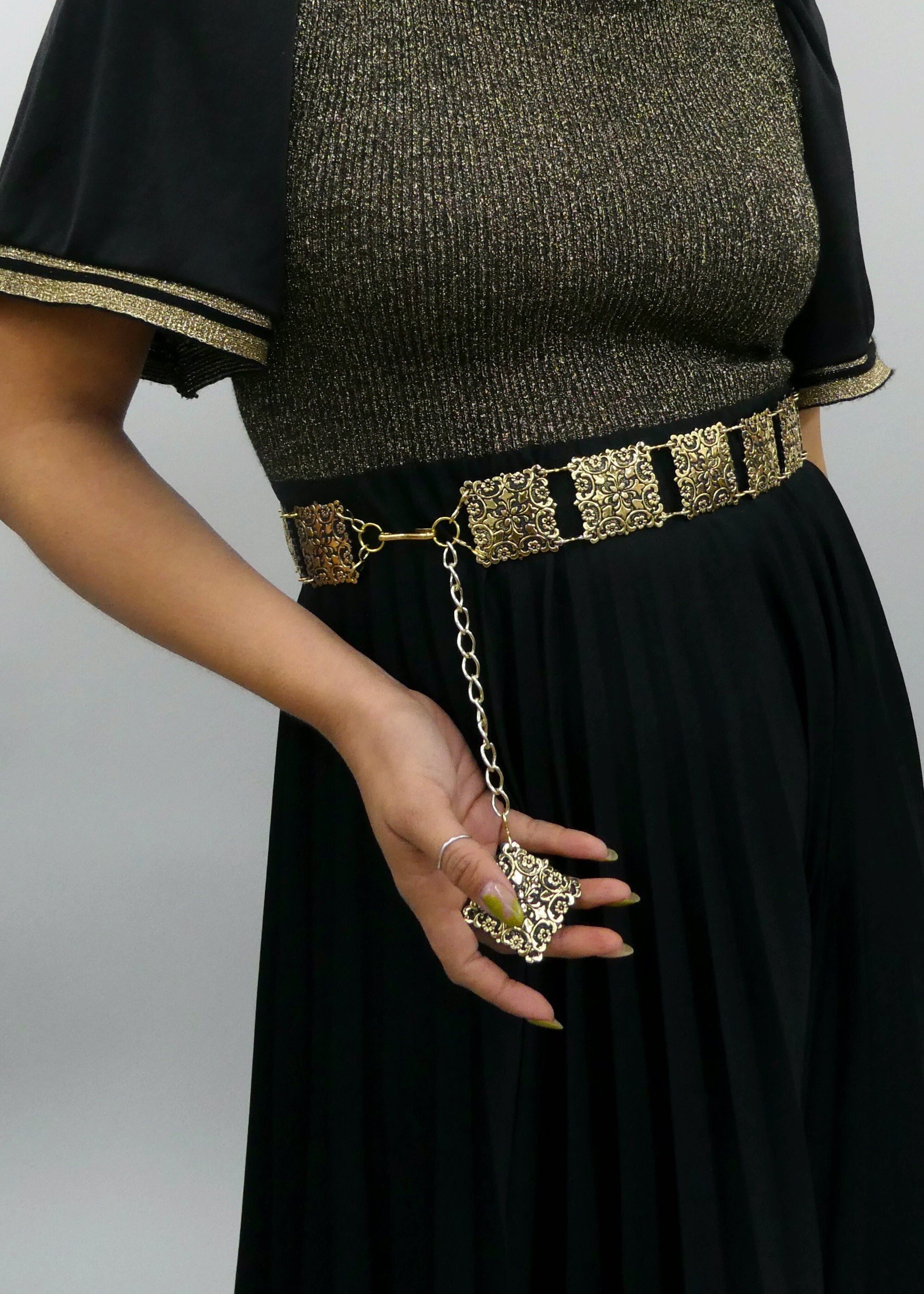 Cinture Serpente Elastiche Retrò Unisex Anni '70 Blu Navy/bianco - Foto 2