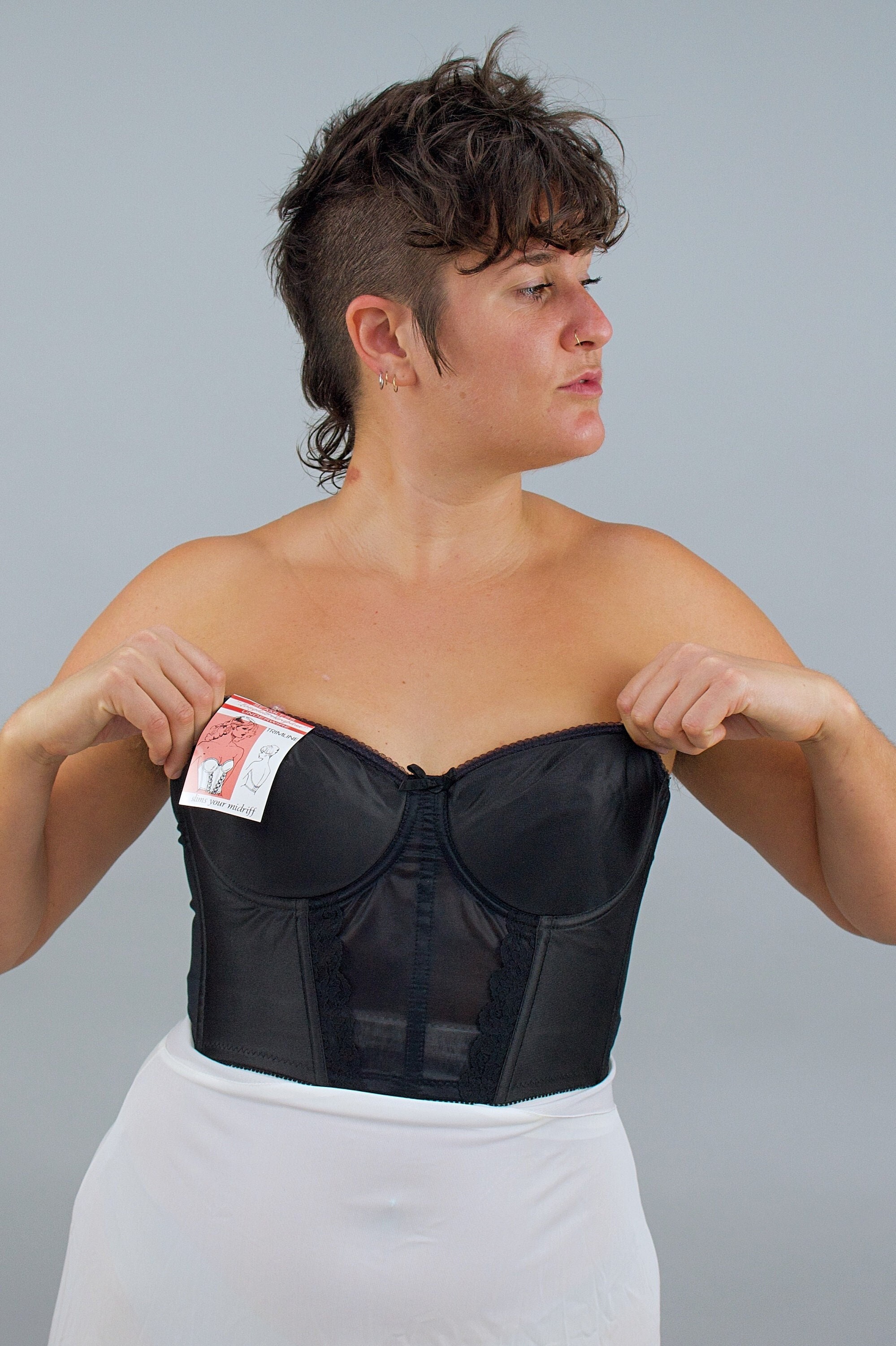 トップス MEDI LINGERIE LIKE PEPLUM BUSTIER BLACK JDEFEG Corset with Bra for Women Plus Women Bustier Corset