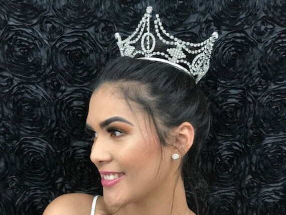 Regal Crown Tiara, Vintage Five Point Bridal Cryst