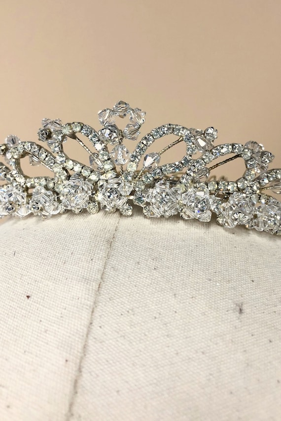 Valorie Bridal Tiara Comb, Vintage 1980s Rhinesto… - image 6