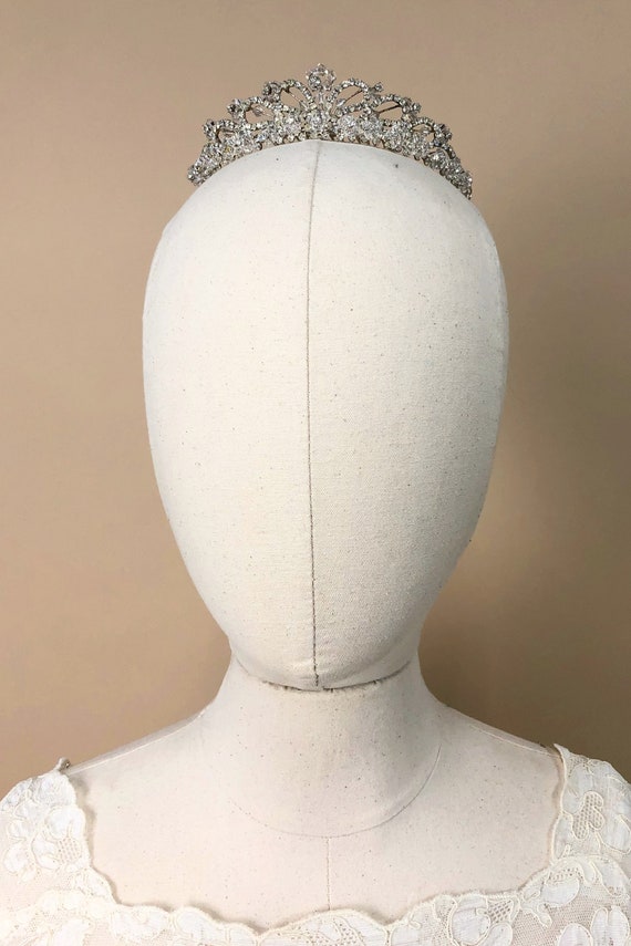 Valorie Bridal Tiara Comb, Vintage 1980s Rhinesto… - image 4