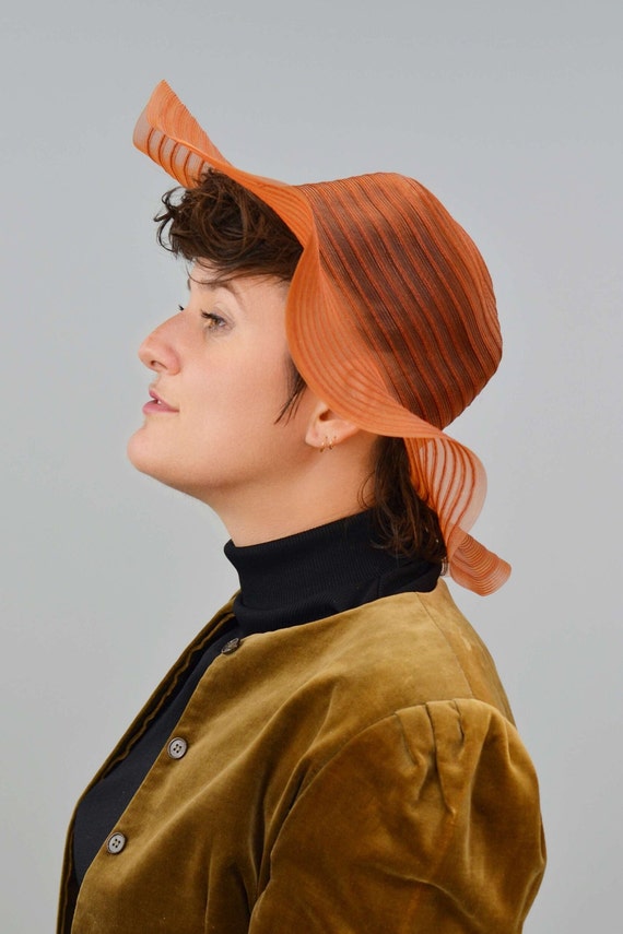 Autumnal Breezy Sheer Hat with Wavy Rim, Multiple… - image 7