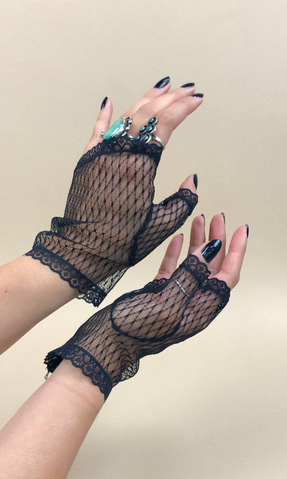 Vintage Late 1970s Deadstock Fingerless Gauntlet … - image 3