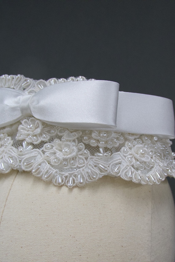 Vintage 1960's Deadstock Beaded Bridal Crown, 60s… - image 9