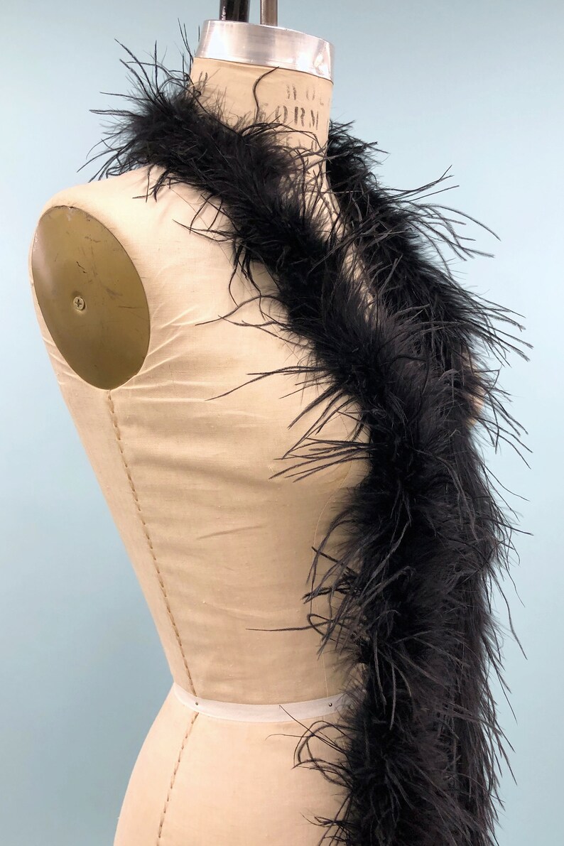 1 Ply Black Ostrich Feather Boa Prop Boas Costume Boas Soft Etsy