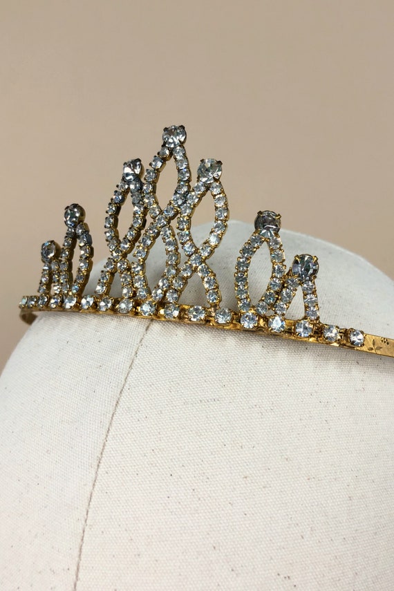 Vintage  Rhinestone Tiara, Vintage Bridal Crown, … - image 4
