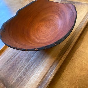 mahogany wood decorative bowl