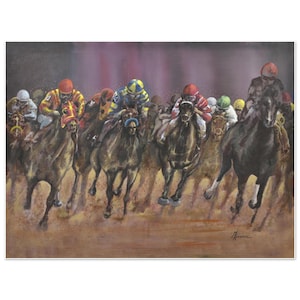 Impresión artística en papel premium - Nose to the Grindstone - Kentucky Derby 1996 - Arte vintage de carreras de caballos