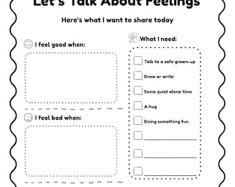Gefühle Arbeitsblatt für Kinder: Emotionaler Ausdruck zum Ausdrucken (PDF-Download)