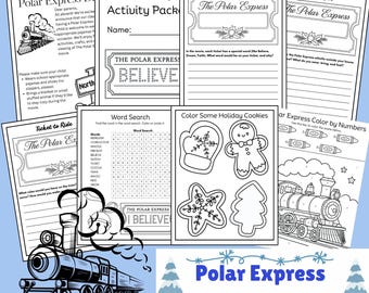 The Polar Express Printable Activity Packet for Kids | Christmas Classroom Worksheets & Holiday Fun!