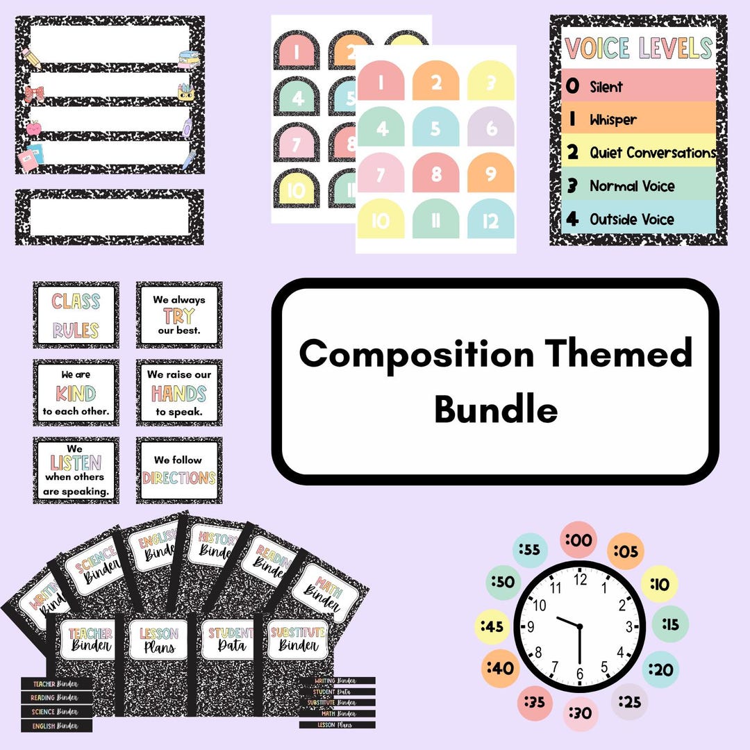 Composition Themed Classroom Bundle - Etsy