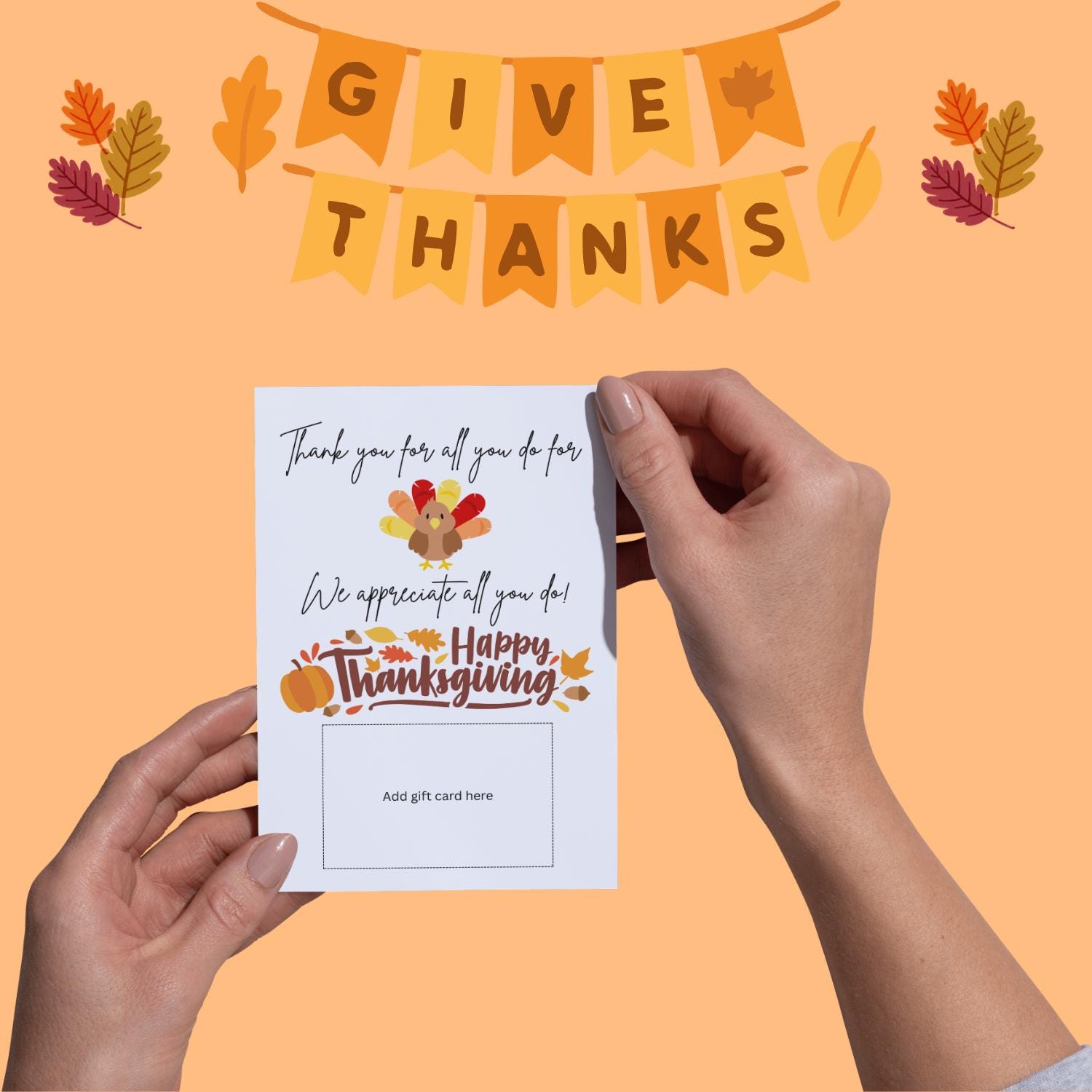 Thanksgiving Turkey Gift Card Holder | Teacher Appreciation (printable ...