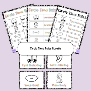 Circle Time Rules Bundle | Classroom Management Posters | Visual Classroom Expectations