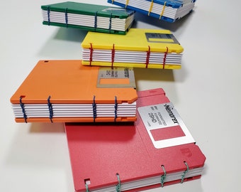 Floppy Disk Notebook - Vintage Computer Disc Journal - Choose Your Color!