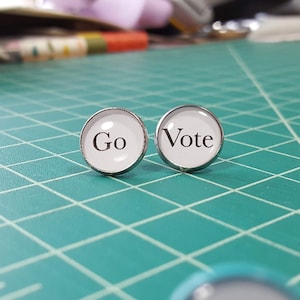 Voting Earrings - Vote! Vote! - Go Vote - Election Earrings - Political Earrings