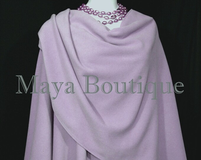 Lilac Cashmere Cape Ruana Wrap Coat by Maya Matazaro Made in USA