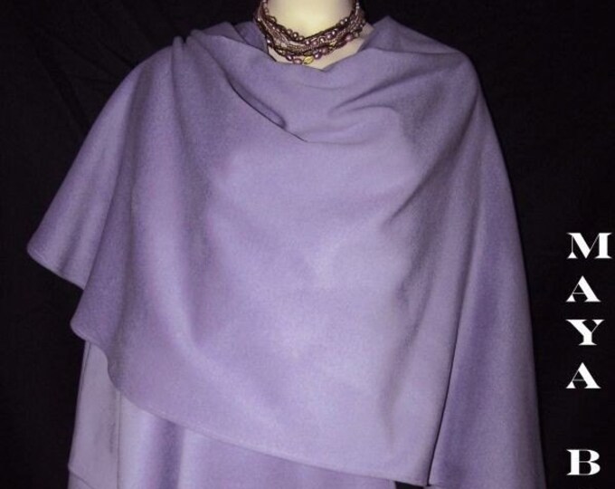 Beautiful Lavender Cape Ruana Wrap Coat Cashmere by Maya