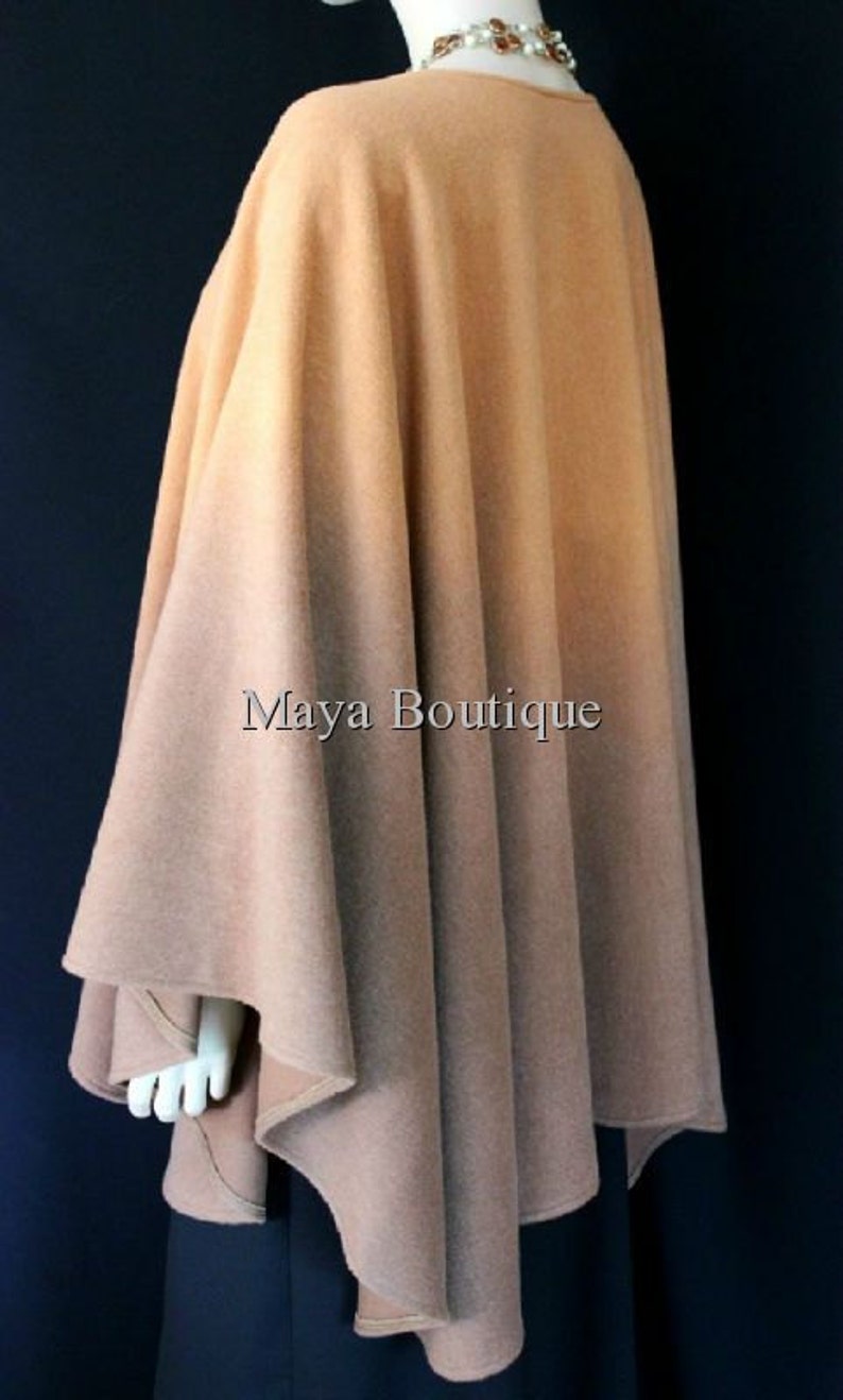 Cashmere Cape Ruana Wrap Ombres Hand Dyed Honey & Caramel Maya Matazaro ...