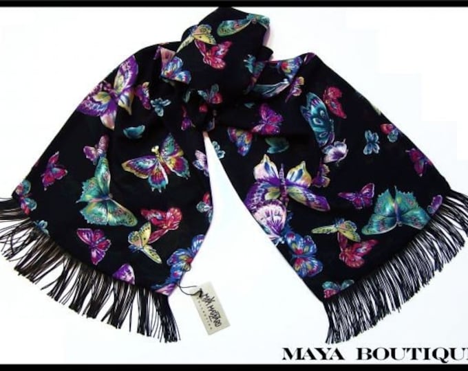 Beautiful Butterfly Scarf Wrap Georgette By Maya