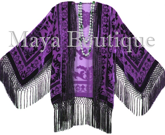 purple fringe jacket