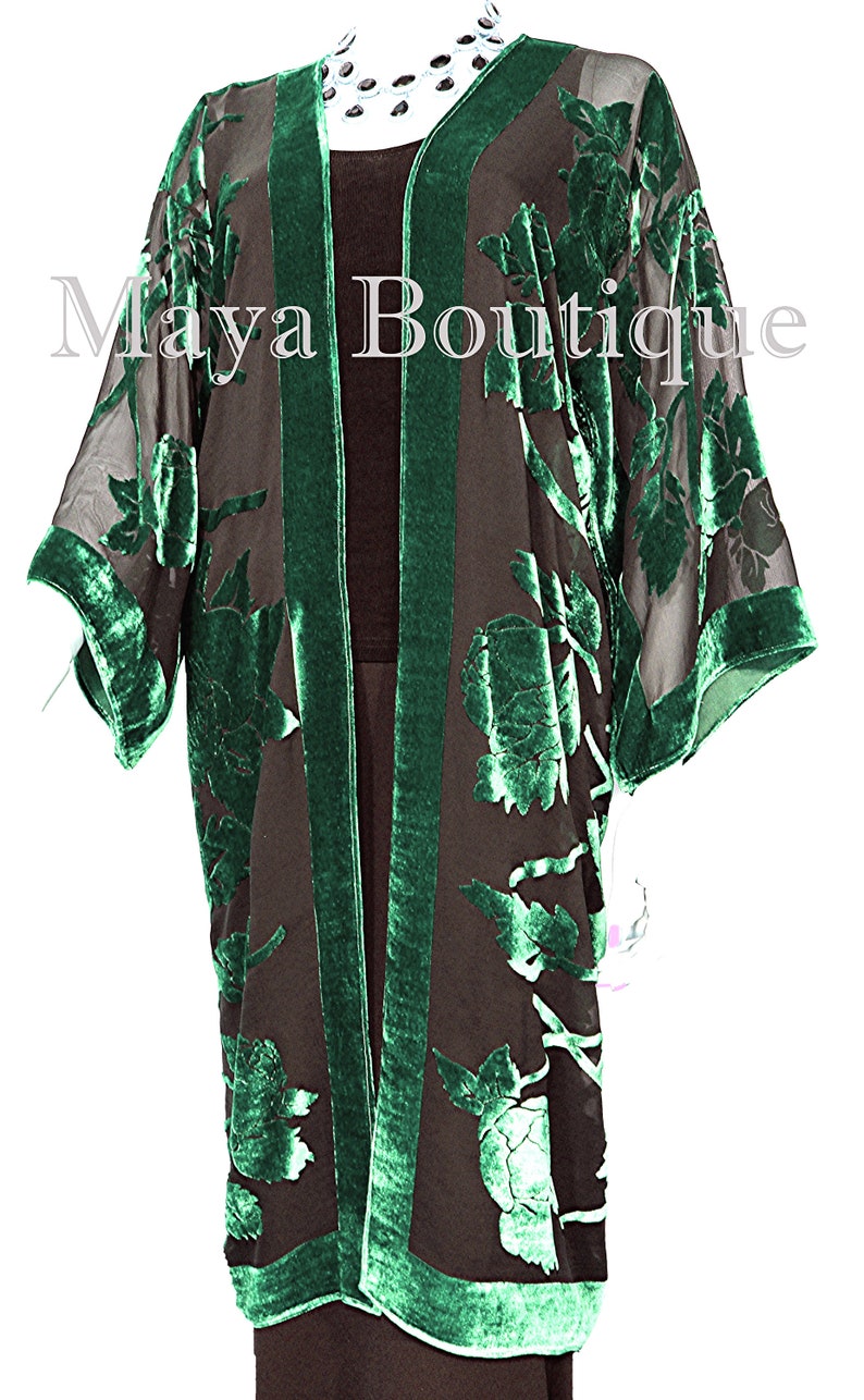 Double face kimono jacket in green / navy (LAST ONE)