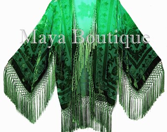 Maya Matazaro Art to Wear Burnout Velvet Kimono Jacket Hand - Etsy