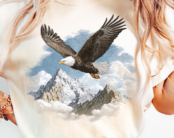 Vintage Bald Eagle PNG 90s Graphic Style Eagle Sublimation Grunge Retro Eagle Faded Png Nature Shirt Design Bird of Prey Printable 2000s
