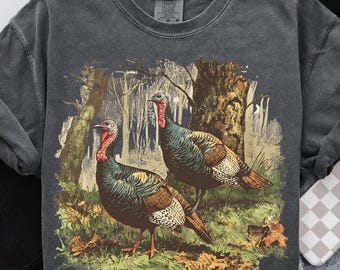 Vintage Turkeys PNG 90s Graphic Style Fall Animals Sublimation Grunge Retro Hunter Turkey Faded Nature Shirt Design Thanksgiving Printable