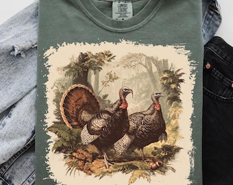 Vintage Turkeys PNG 90s Graphic Style Fall Animals Sublimation Grunge Retro Hunter Turkey Faded Nature Shirt Design Printable Thanksgiving