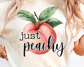 Boho Just Peachy png, preppy Peach zomershirtontwerp Just Peachy sublimatie trendy Peach Summer Vibes png girly zomer png
