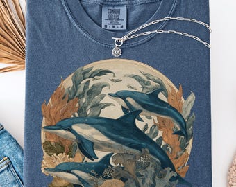Vintage Dolphins PNG 90s Graphic Style Ocean Animals Sublimation Grunge Retro Dolphin Faded Png Nature Shirt Design Printable 2000s Dolphin