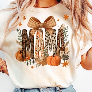 Automne maman PNG automne maman automne sublimation automne tendance maman chemise Design automne coquette citrouille chemise Png pour les mamans automne téléchargement numérique