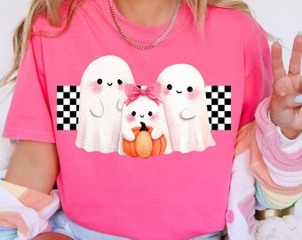 Cute Ghosts PNG Coquette Ghost png Girly Halloween Boo Bow Png Cute Boo Halloween Sublimation Design Preppy Ghost Pumpkin Digital Download