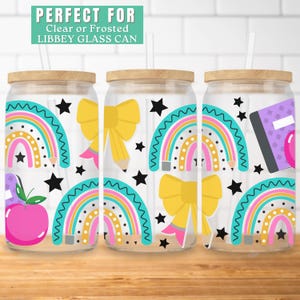 Teacher 160z Glass Can Wrap Back to School Libbey Glass Can Wrap Teacher Sublimation Design for Sipper Glass Teaching 16 oz Tumbler Wrap Png