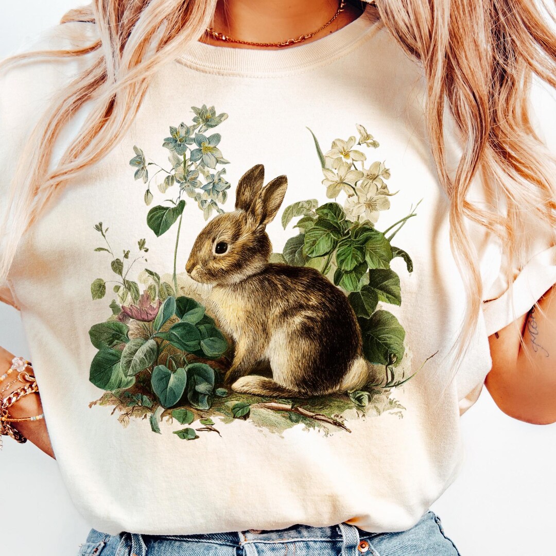Vintage Spring Rabbit PNG 90s Graphic Style Cottagecore Forest Animal ...