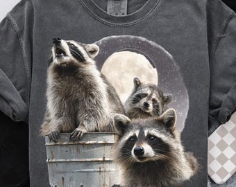 Vintage Raccoon PNG 90s Graphic Style Forest Animals Sublimation Grunge Retro Wildlife Faded Png Nature Shirt Design Printable 2000s Tee Png