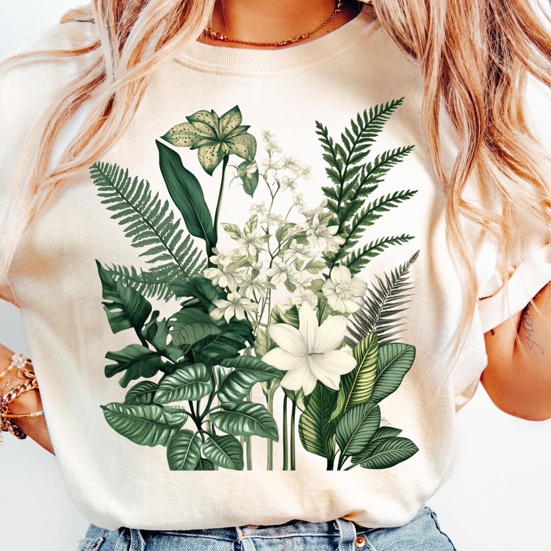 Vintage Botanicals PNG Plants Sublimation Retro Botanical Shirt Design ...