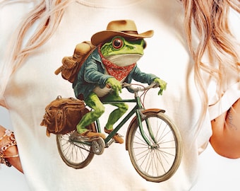 Drôle de grenouille PNG Style graphique de grenouille de cow-boy Png Conception graphique de chemise sans charnière Imprimable drôle de grenouille Png Conception de chemise humoristique de grenouille occidentale Png