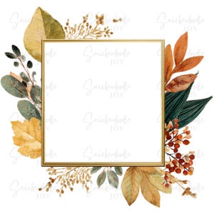 12 Herbst Frames Clipart Herbst Rahmen Clip Art Herbstlaub Hochwertige PNGs Herbst Rahmen druckbare Aquarell Clipart Herbst Digitaler Download