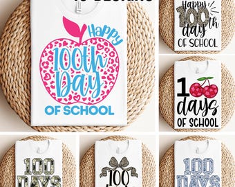 100 Days of School PNG Bundle 100 Day Png 100th Day Of School Celebration Student Shirt Png Teacher 100 Days Back to School Png Sublimation