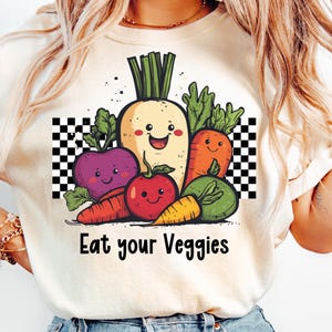 Veggies PNG Eat Your Veggies Png Trendy Vegetables Png Retro Vegetables Shirt Design for Veggie Lovers Vegetable Sublimation for Heath Nuts